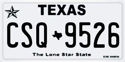TX license plate CSQ9526