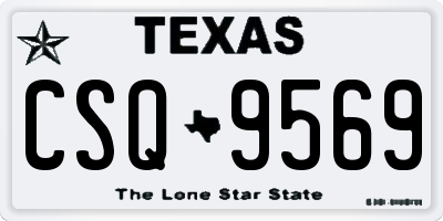 TX license plate CSQ9569