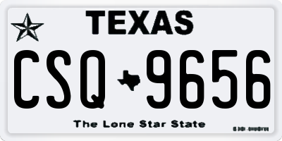 TX license plate CSQ9656