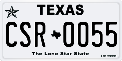 TX license plate CSR0055