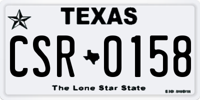 TX license plate CSR0158