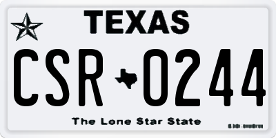 TX license plate CSR0244