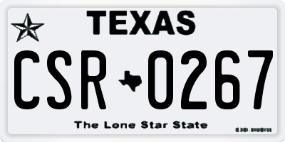 TX license plate CSR0267