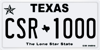 TX license plate CSR1000