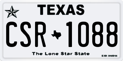 TX license plate CSR1088