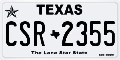 TX license plate CSR2355