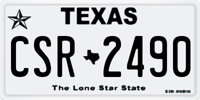 TX license plate CSR2490