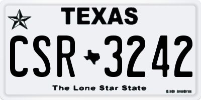 TX license plate CSR3242