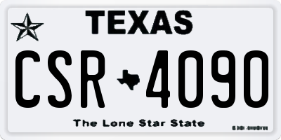 TX license plate CSR4090