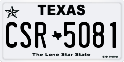 TX license plate CSR5081