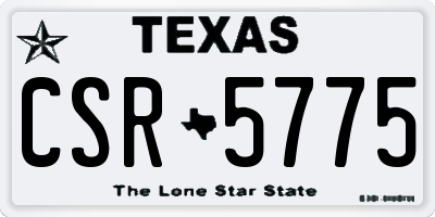 TX license plate CSR5775