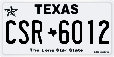 TX license plate CSR6012