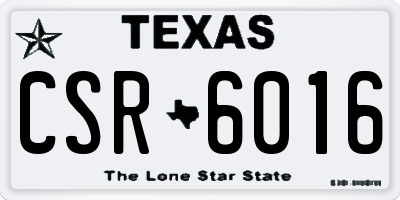 TX license plate CSR6016