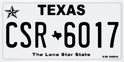 TX license plate CSR6017