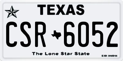 TX license plate CSR6052