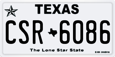 TX license plate CSR6086