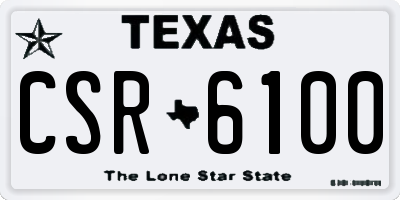 TX license plate CSR6100