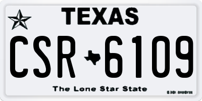 TX license plate CSR6109
