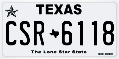 TX license plate CSR6118