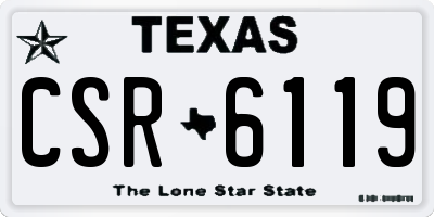 TX license plate CSR6119