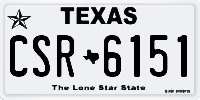 TX license plate CSR6151