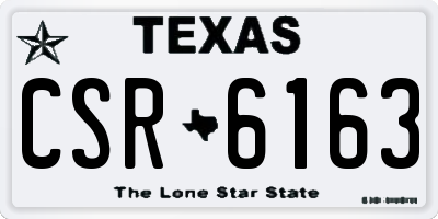 TX license plate CSR6163