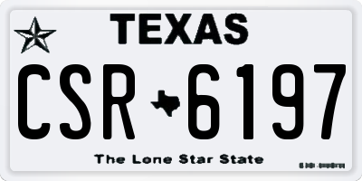 TX license plate CSR6197