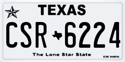 TX license plate CSR6224