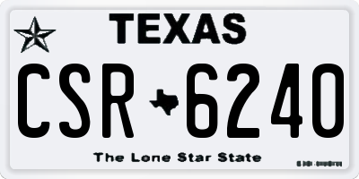 TX license plate CSR6240