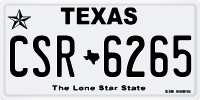 TX license plate CSR6265