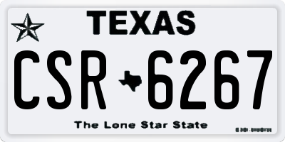TX license plate CSR6267