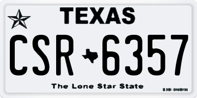 TX license plate CSR6357
