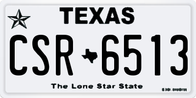 TX license plate CSR6513