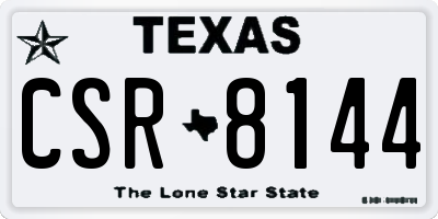 TX license plate CSR8144