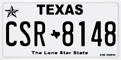 TX license plate CSR8148