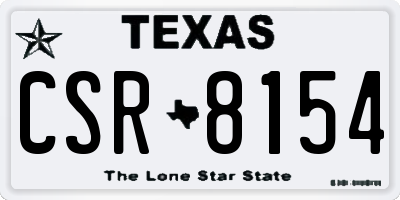 TX license plate CSR8154