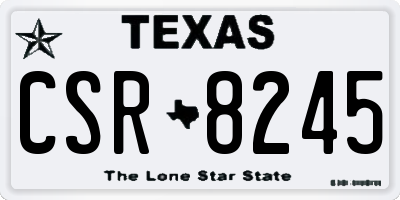 TX license plate CSR8245