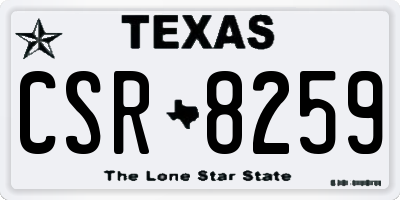 TX license plate CSR8259