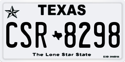 TX license plate CSR8298