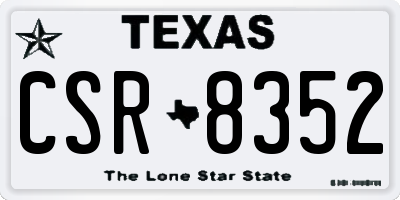 TX license plate CSR8352