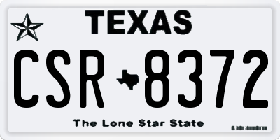 TX license plate CSR8372
