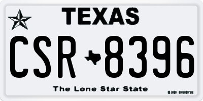 TX license plate CSR8396