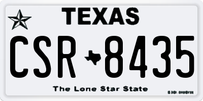 TX license plate CSR8435