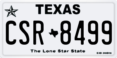 TX license plate CSR8499