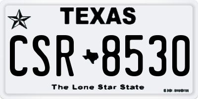 TX license plate CSR8530