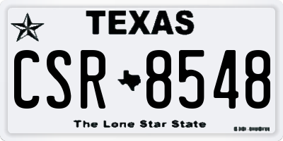 TX license plate CSR8548