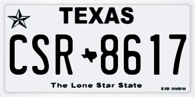 TX license plate CSR8617