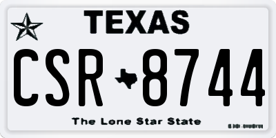 TX license plate CSR8744