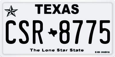 TX license plate CSR8775