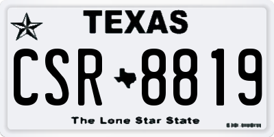 TX license plate CSR8819